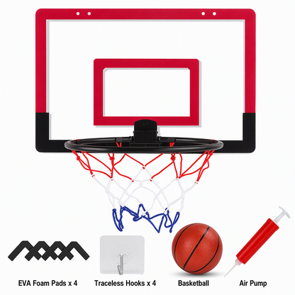 🏀 LIMITED-TIME 50% OFF! 🧱 No Drill Wall Mounted Folding Basketball Hoop Toy Set – For Kids Indoor & Outdoor Play ✨
