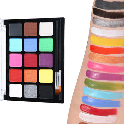 15-Color Water-Soluble Body Art Paint Set