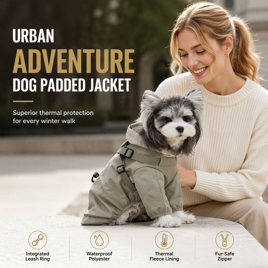 Warm Padded Dog Winter Coat Waterproof Windproof Outdoor Pet for Autumn and Winter
