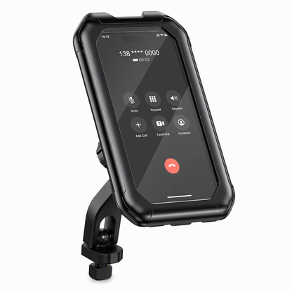 🚲 Waterproof Bike Phone Holder: IPX6, Touch Window, 360° Rotation, Handlebar & Mirror Mount