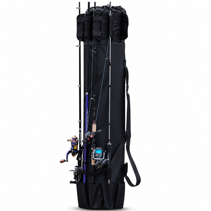 🎁New Arrivals 50% OFF💥 Folding Cylindrical Fishing Rod Bag – Drawstring Tackle Storage Carrier for Reservoir & Lure Fishing 🎣