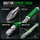 Magnetic Impact Resistant Phillips Screwdriver Bit Set Non Slip Twill High Hardness Cross Drill Bits for Electric Screwdrivers