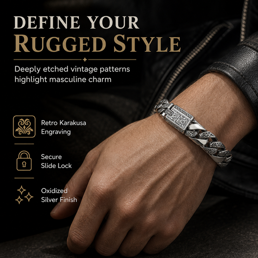 ⛓️ Punk Arabesque Sleek Chain – Korean Style & Couple Gift ✨💎