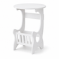 Modern Minimalist Round Bedside Table and Sofa Side End Table for Small Spaces Bedroom and Living Room