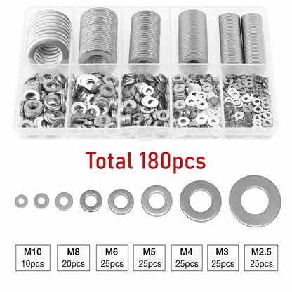 ⚙️Stainless Steel Washer Assortment Kit with Storage Box
