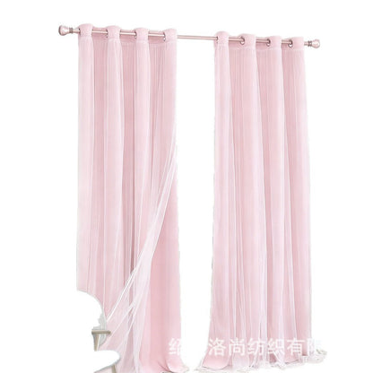 🔥50% OFF!!📢✨ Double Layer Blackout Curtain with Sheer Overlay – Eyelet Top, For Bedroom & Kids Room 🌙