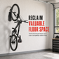 Adjustable Wall Mounted Bike Hanger Indoor Bicycle Storage Rack Hook for Mountain Bikes