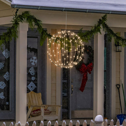 ✨ Hanging LED Sphere Light | Foldable Event Decoration