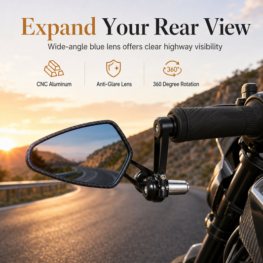 📢📢 50% OFF🏍️Motorcycle Bar End Rearview Mirrors – Compatible with 150NK, 250NK, NK400, 650NK, ST & Baboon