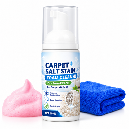 Winter Snow Melting Salt Stain Remover Carpet Foam Cleaner 60ml Set with Cleaning Towel