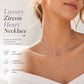 Handmade Crystal Beaded Clavicle with Copper Inlaid Cubic Zirconia Stainless Steel Jewelry for Women
