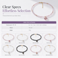 Handmade Crystal Beaded Clavicle with Copper Inlaid Cubic Zirconia Stainless Steel Jewelry for Women