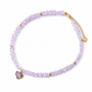 Handmade Crystal Beaded Clavicle with Copper Inlaid Cubic Zirconia Stainless Steel Jewelry for Women