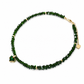 Handmade Crystal Beaded Clavicle with Copper Inlaid Cubic Zirconia Stainless Steel Jewelry for Women