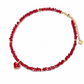 Handmade Crystal Beaded Clavicle with Copper Inlaid Cubic Zirconia Stainless Steel Jewelry for Women