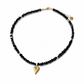 Handmade Crystal Beaded Clavicle with Copper Inlaid Cubic Zirconia Stainless Steel Jewelry for Women