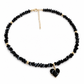 Handmade Crystal Beaded Clavicle with Copper Inlaid Cubic Zirconia Stainless Steel Jewelry for Women