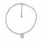 Handmade Crystal Beaded Clavicle with Copper Inlaid Cubic Zirconia Stainless Steel Jewelry for Women