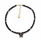 Handmade Crystal Beaded Clavicle with Copper Inlaid Cubic Zirconia Stainless Steel Jewelry for Women
